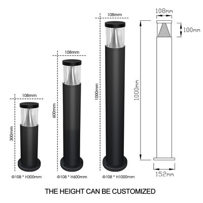 Luz LED para césped con ángulo de haz de 120°, aluminio fundido duradero para patio y acera