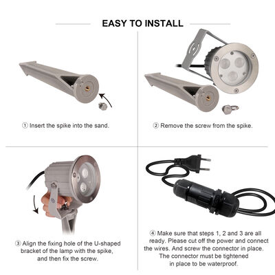 Iluminación de jardín de LED impermeable con luz LED GU10 MR16 de plástico para jardín
