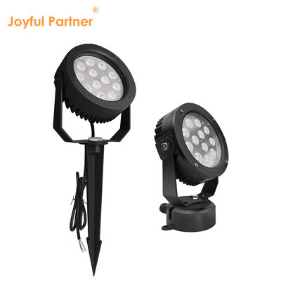 Foco LED para Jardín 36W Driver DMX512 Integrado DC24V RGB3in1 Carcasa Negra con Recubrimiento en Polvo Diámetro 160MM