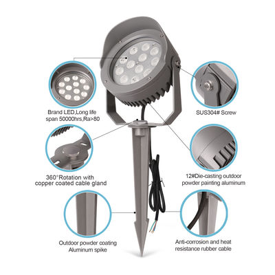 DMX512 colorido exterior LED luz del árbol 12W 24W 36W IP65 Rgb luces de pico