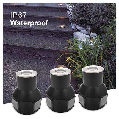Luz de enterramiento LED de acero inoxidable 316 1w 2w 3w DC 24v con caja trasera de plástico para jardinería