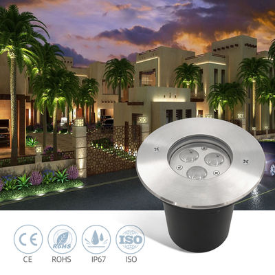 Luz de estacionamiento LED subterránea 3W 6W 9W COB LED Iluminación de jardín exterior con acabado de acero inoxidable