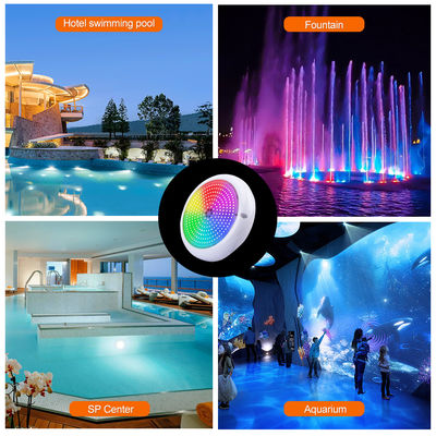 Luz de piscina IP68 Epoxy Resin Luminarias de acuario RGB AC12V ABS Superficie montada