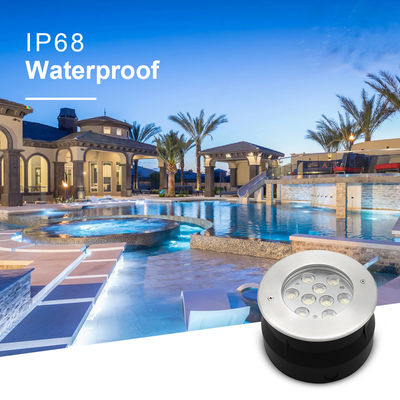 Luz subacuática LED de 12V 24V 9W 18W RGB a todo color de acero inoxidable IP68 para piscina