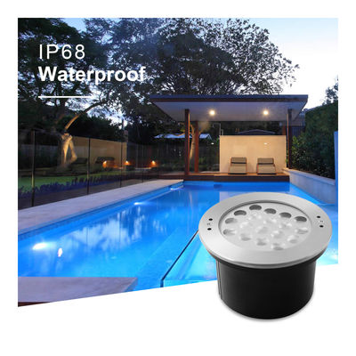 Luz subacuática en recubrimiento DC24V 18W RGB 316 de acero inoxidable IP68 con control remoto y transformador