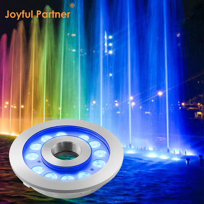 Luz de anillo de fuente LED IP68 24W de acero inoxidable Luz submarina