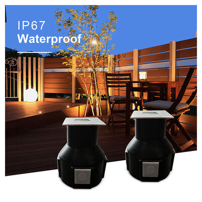 Recessed Underground Light Waterproof 3000K 55*55MM 24V DC IP67  SS316L Square Shape With Frosted Glass