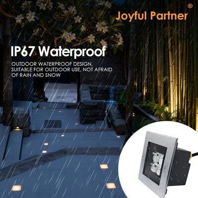 Acero cuadrado Inground Up Light AC100-240V 4 * 2W LED 316 de acero inoxidable con cable eléctrico de 0,5M