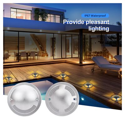 Luz subterránea LED en receso 6W OSRAM SMD LED DIA116MM tapa frontal de acero inoxidable DC24V