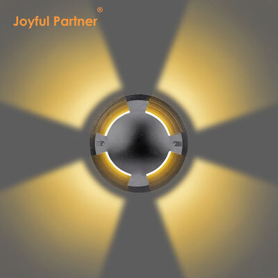 Capa de acero inoxidable de emisión lateral de luz en tierra 10W OSRAM SMD DIA 172MM con mangas de montaje ABS