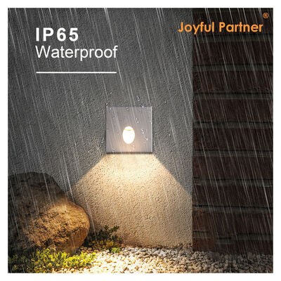 Luz LED empotrada para escalones y pared 3W AC220V Aluminio fundido a presión blanco IP65