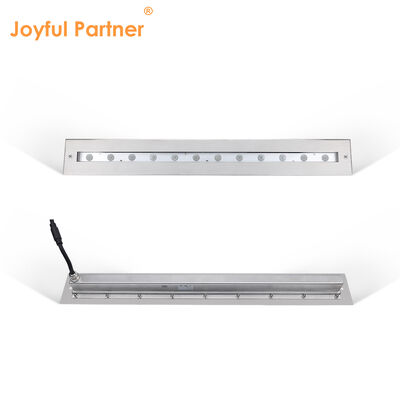 Luz lineal submarina DC12V 316 de acero inoxidable DMX 512 RGB 12W 24W 628MM longitud para cascada