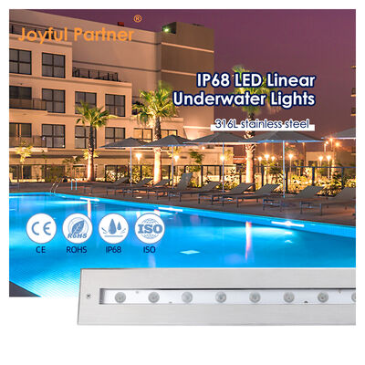 Luz Lineal Subacuática DC12V 12W IP68 Impermeable Control Remoto RGB LED para Piscina