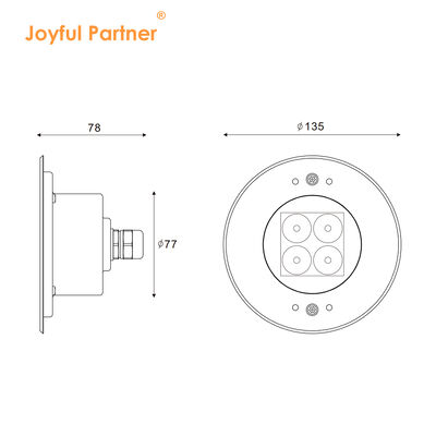 Luces Subacuáticas para Piscina Nuevo Diseño Acero Inoxidable 316L Exterior Luz LED Empotrada de 4W