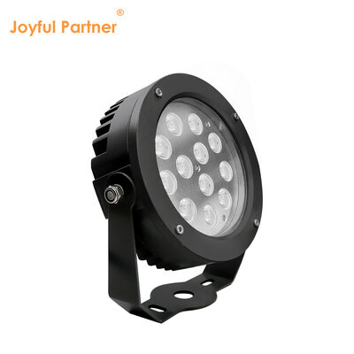 Foco LED para Jardín 36W Driver DMX512 Integrado DC24V RGB3in1 Carcasa Negra con Recubrimiento en Polvo Diámetro 160MM